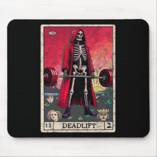 Vintage-Totlast-Halloween-Gym-Skelett-Witze Gewich Mousepad