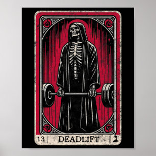 Vintage-Totlast-Skelett-Halloween-Gym-Witze Gewich Poster