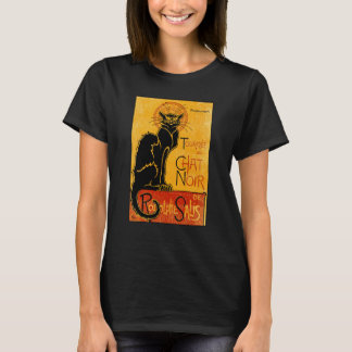 Vintage Tour du Chat Noir Schwarze Katze für Hallo T-Shirt