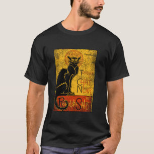 Vintage Tour du Chat Noir Schwarze Katze für Hallo T-Shirt