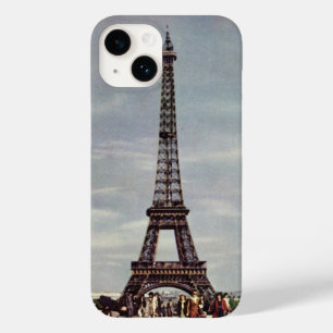 Vintage Touristen im Eiffelturm, Pariser Urlaub Case-Mate iPhone Hülle