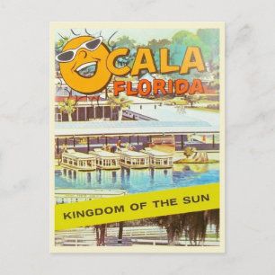 Vintage-Touristenboote in Ocala, Florida Postkarte