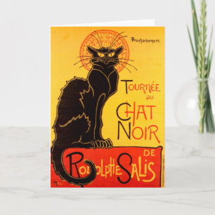 Vintage Tournee de Chat Noir Schwarze Katze Ankündigung