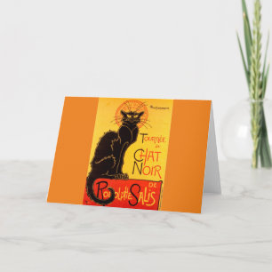 Vintage Tournee de Chat Noir Schwarze Katze Ankündigung
