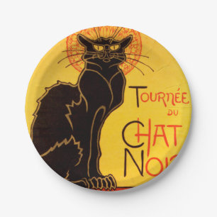Vintage Tournee de Chat Noir - Schwarze Katze Pappteller