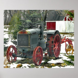 Vintage Tractor Photo Poster