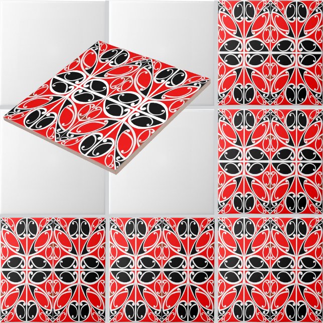 Vintage Traditional  Maori Tribal Art Pattern Fliese (Von Creator hochgeladen)