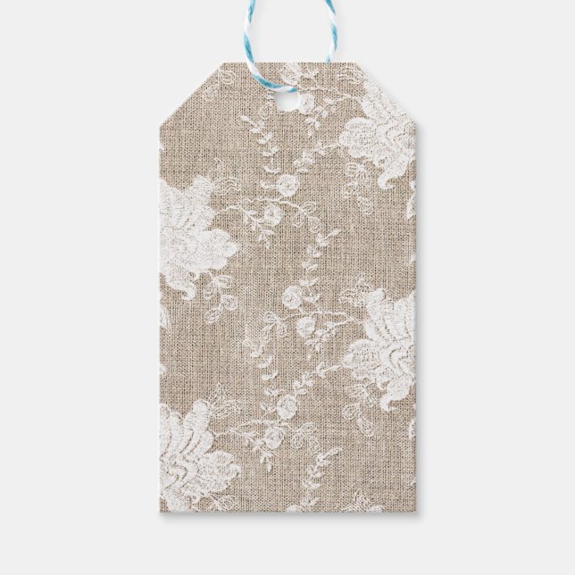 Vintage traditionelle rustikale Landstriche und Sp Geschenkanhänger (Vorderseite)