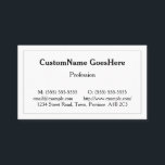 Vintage, traditionelle Visitenkarte<br><div class="desc">Dieses traditionelle und Vintage Visitenkartendesign zeichnet sich durch einen Namen,  einen Beruf und Kontaktdaten aus,  die individuell angepasst werden können. Es verfügt auch über einen Single-Linien-Rand. Visitenkarten wie diese können von einem berufliche wie einem Freiberufler oder einem Manager verwendet werden.</div>