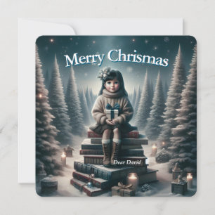 Vintage traditionelle Weihnachtspostkarte Feiertagskarte
