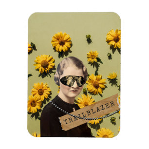 Vintage Trailblazer Daisies Kitsch Magnet