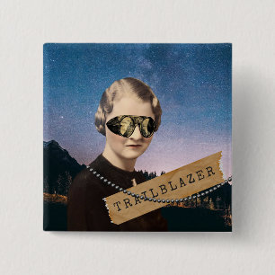Vintage Trailblazer Kitsch Alterte Kunst Button