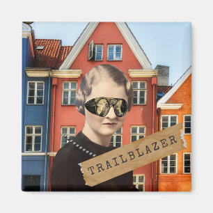 Vintage Trailblazer Kitsch Alterte Kunst Magnet