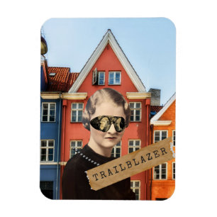 Vintage Trailblazer Kitsch Alterte Kunst Magnet