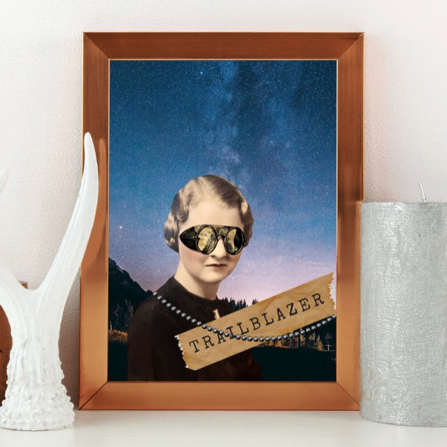 Vintage Trailblazer Night Sky Pop Art Poster (Von Creator hochgeladen)