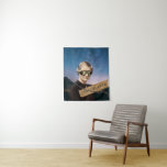 Vintage Trailblazer Night Sky Pop Art Wandteppich<br><div class="desc">Coole Wandteppiche geben allen weiblichen Trailblasierern der Vergangenheit eine Note und zeichnen sich durch das farbige Foto der 1930er Jahre mit zusätzlichen Steampunkbrillen,  Perlenketten,  Waschbänder mit Trailblazer-Text auf Sternenhimmel-Hintergrund</div>