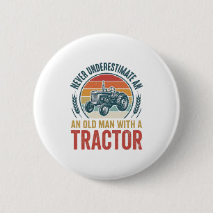 Vintage-Traktor-Alter-Mann-Zitat-Shirt-Design_1 Button