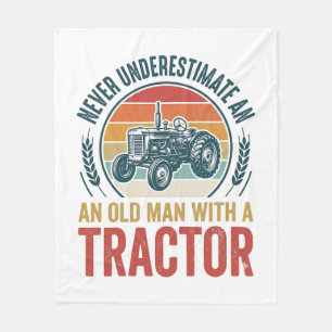 Vintage-Traktor-Alter-Mann-Zitat-Shirt-Design_1 Fleecedecke