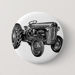 Vintage-Traktor Button