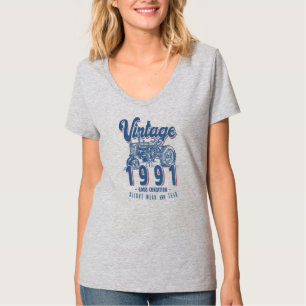 Vintage-Traktor-Farmer-Geburtstag 1991 geboren T-Shirt