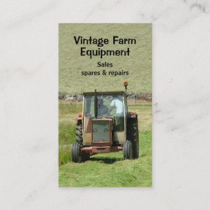 Vintage-Traktor-Geschäftskarte Visitenkarte