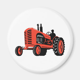 vintage Traktor im Retro-Stil Magnet