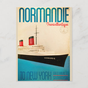 Vintage Transatlantique-Reisepostkarte Postkarte