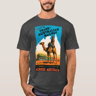 Vintage TransAustralische Eisenbahn quer durch Aus T-Shirt