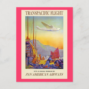 Vintage transpazifische Postkarte