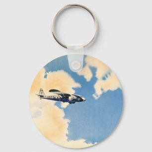 Vintage Transport, Albatros-Flugzeug Schlüsselanhänger