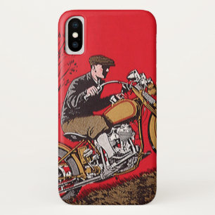 Vintage Transport, Antiquarischer Motorradfahrer Case-Mate iPhone Hülle