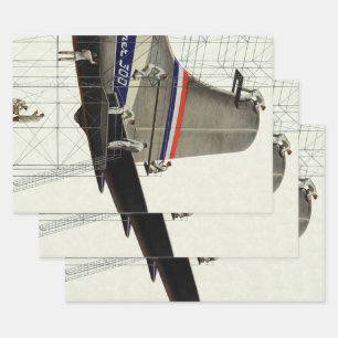 Vintage-Transport, Flugzeugwartung Geschenkpapier Set