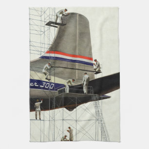 Vintage-Transport, Flugzeugwartung Geschirrtuch