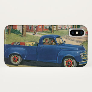 Vintage Transport, klassischer blauer LKW Case-Mate iPhone Hülle