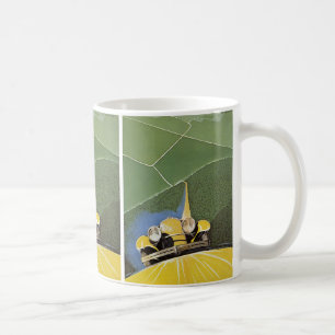 Vintage Transport, Scheinwerfer von einem Auto Kaffeetasse