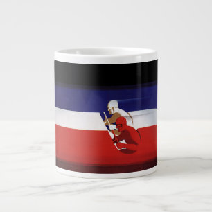 Vintage-Transportation, patriotische Rennfahrer-Re Jumbo-Tasse