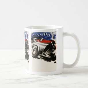 Vintage-Transportation, Sportrennwagen beim Rennen Kaffeetasse