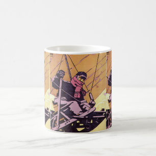 Vintage-Transportmittel Hanggleiter Flugzeug Kaffeetasse