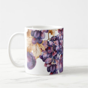 Vintage Trauben Farbe Herbstkarte Kaffeetasse