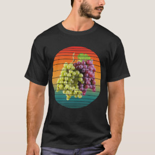 Vintage-Traubenfrüchte gesunde vegane Nahrung T-Shirt