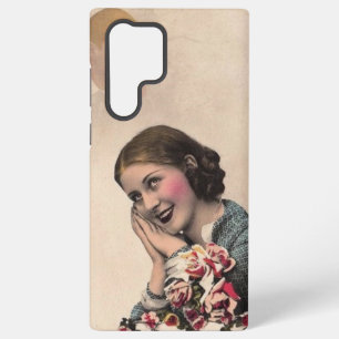 Vintage Träumende Frau Samsung Galaxy Hülle
