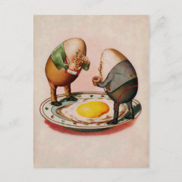 Vintage traurige Eier Postkarte