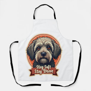 Vintage Trauriger Hund Retro-Rettungs-Shirt-Design Schürze