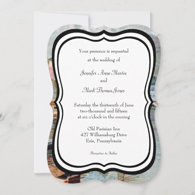 Vintage Travel 1920's Französisch Riviera Hochzeit Einladung (Vorderseite)