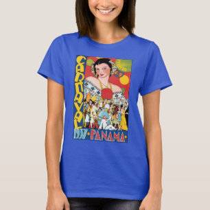 Vintage Travel 1937 Panama Karneval Party Frau T-Shirt