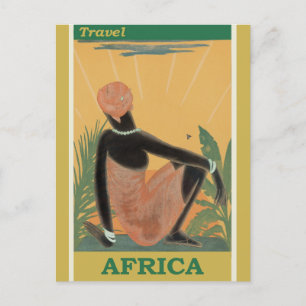 Vintage Travel Africa Retro Tourismus Postkarte