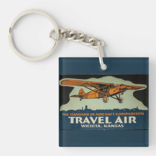 Vintage Travel Air Maschine, Wichita die Luft-Haup Schlüsselanhänger