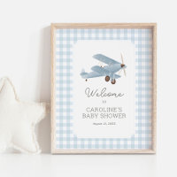 Vintage Travel Airplane Babydusche Begrüßungszeich