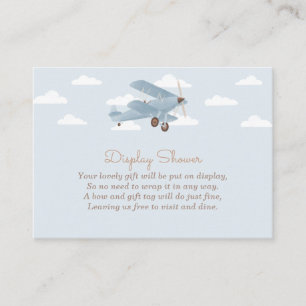 Vintage Travel Airplane Display Showeinlage C Begleitkarte