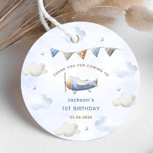 Vintage Travel Airplane Geburtstagsparty Begrüßung Geschenkanhänger